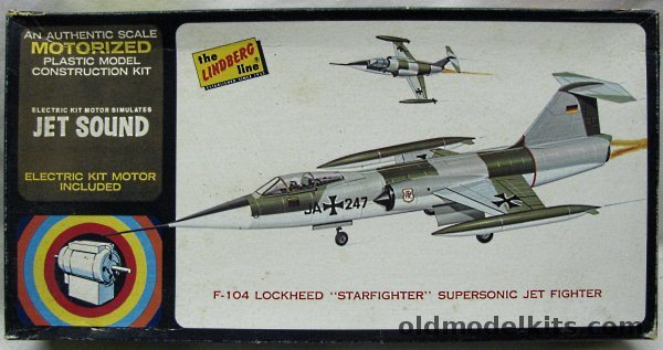 Lindberg 1/48 Lockheed F-104 Starfighter Motorized - Luftwaffe, 3104M plastic model kit